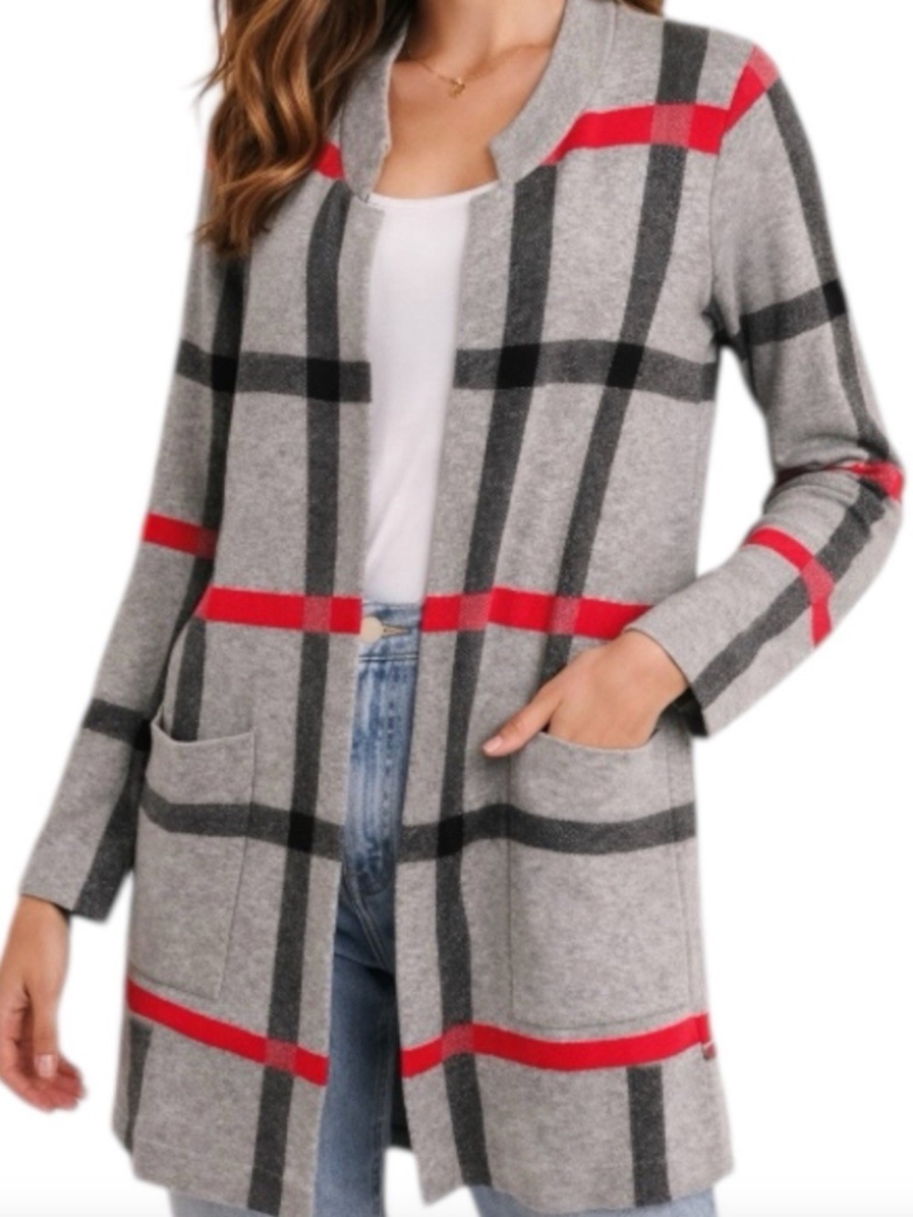 Long, Open Tahari Cardigan